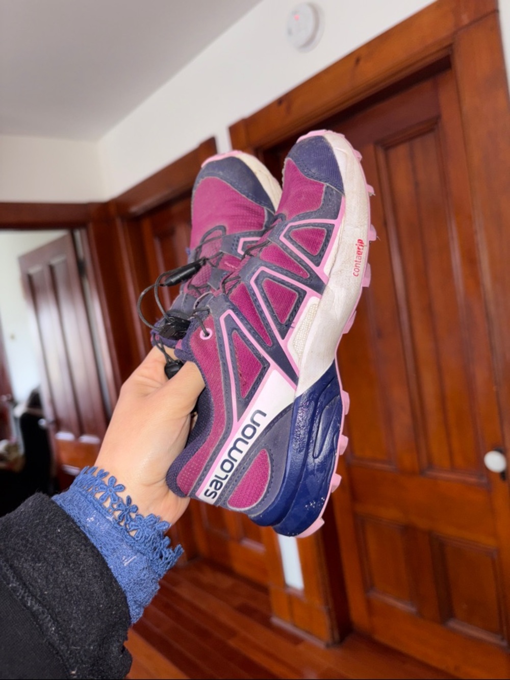 Salomon kids Purple and Pink Trail Runners